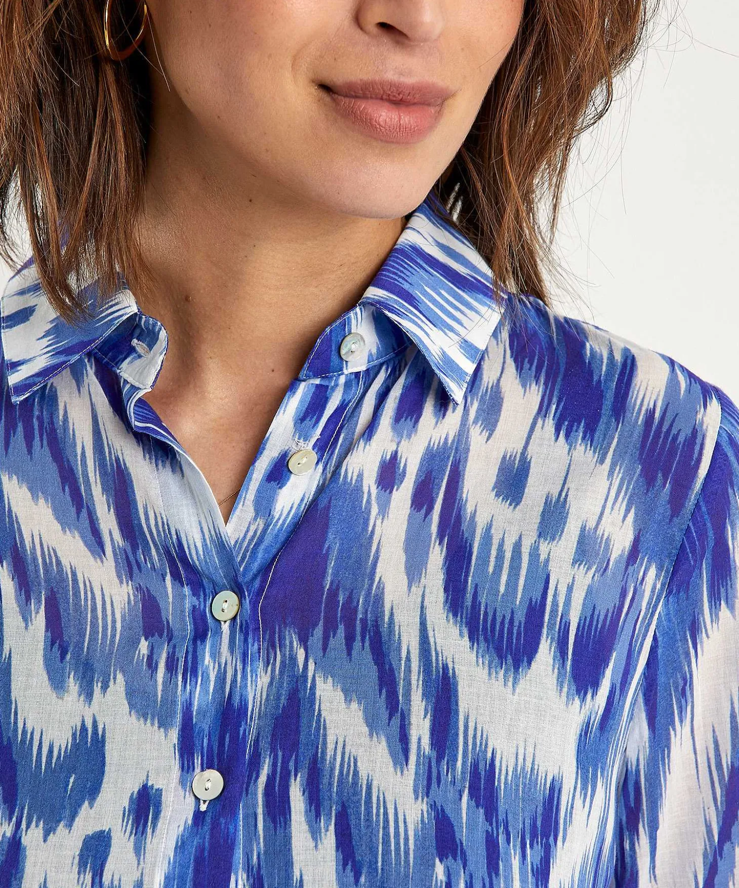 Cotton Voile Blousejurk Ikat
