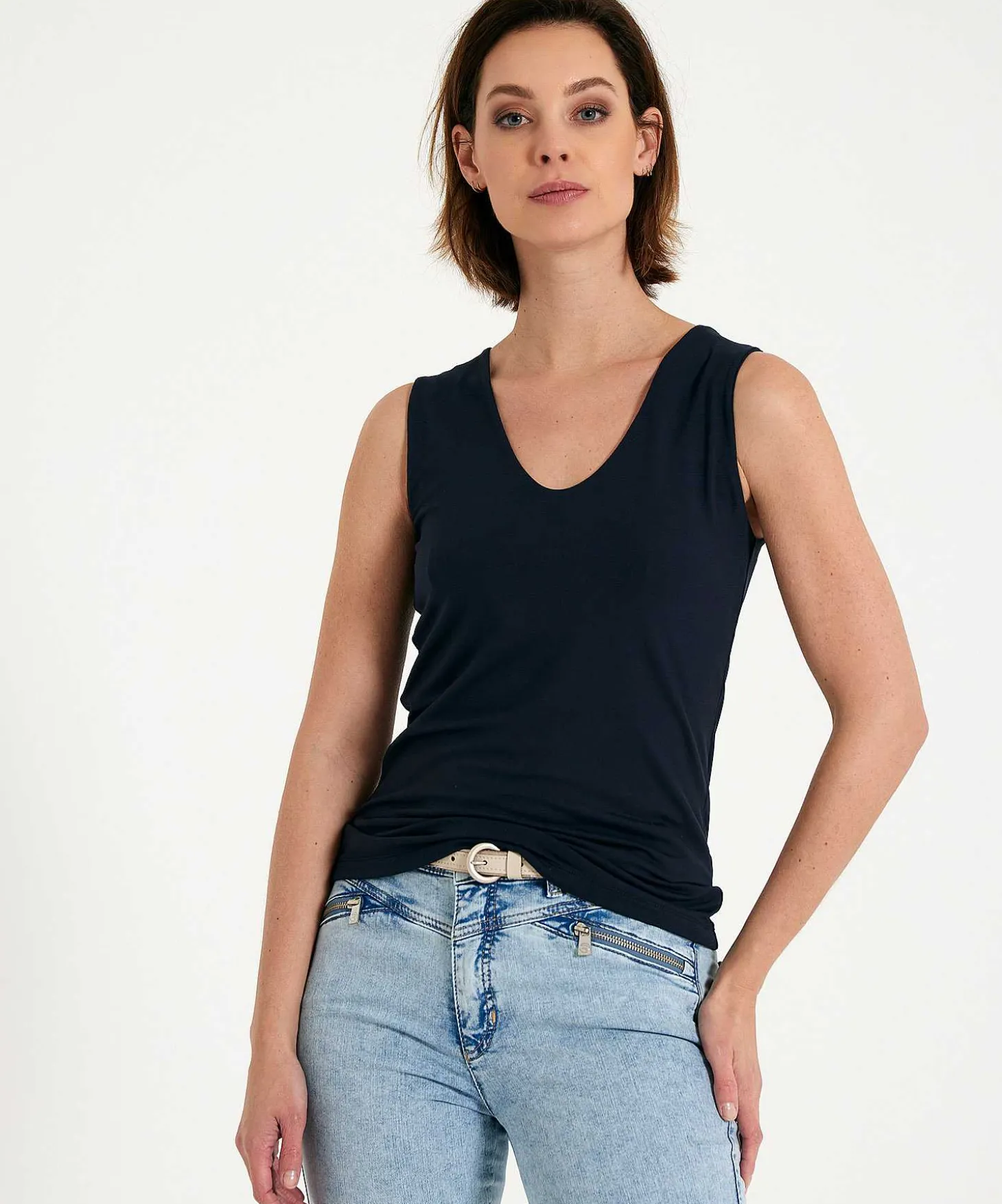 Essentials Dubbelpandig Singlet V-Hals
