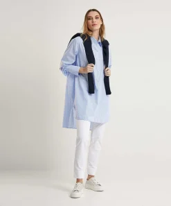 0039 Italy Poplin Blousejurk Met Streepje Avery