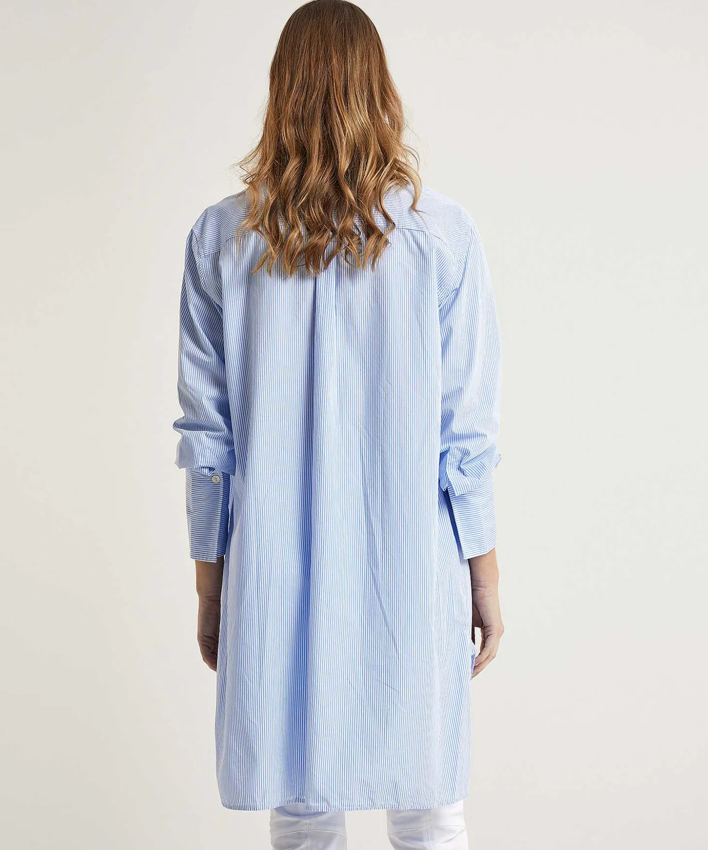 0039 Italy Poplin Blousejurk Met Streepje Avery
