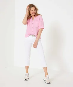 Linnen Blouse Korte Mouw