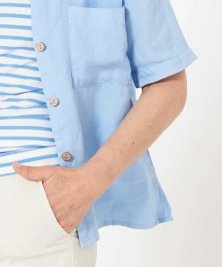 Linnen Blouse Korte Mouw