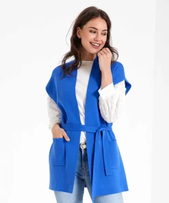 Mouwloos Vest Punta Knit Ceintuur