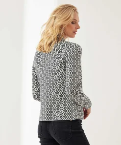 Ritsvest Jacquard Print Retro