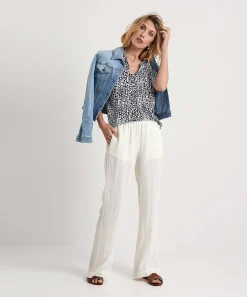 Shirt Met V-Hals Plooi Dots