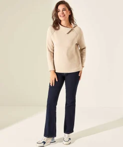 Trui Asymmetrische Rits Punta Knit