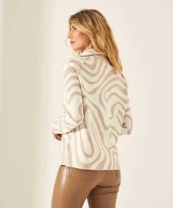 Trui Asymmetrische Rits Swirl