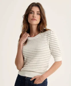 Truitje Korte Mouw Lurex Streep