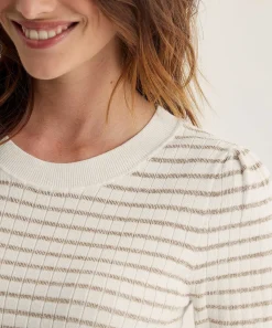 Truitje Korte Mouw Lurex Streep