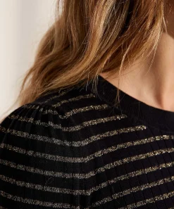 Truitje Korte Mouw Lurex Streep