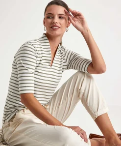 Tulpshirt Korte Mouw Bretonse Streep