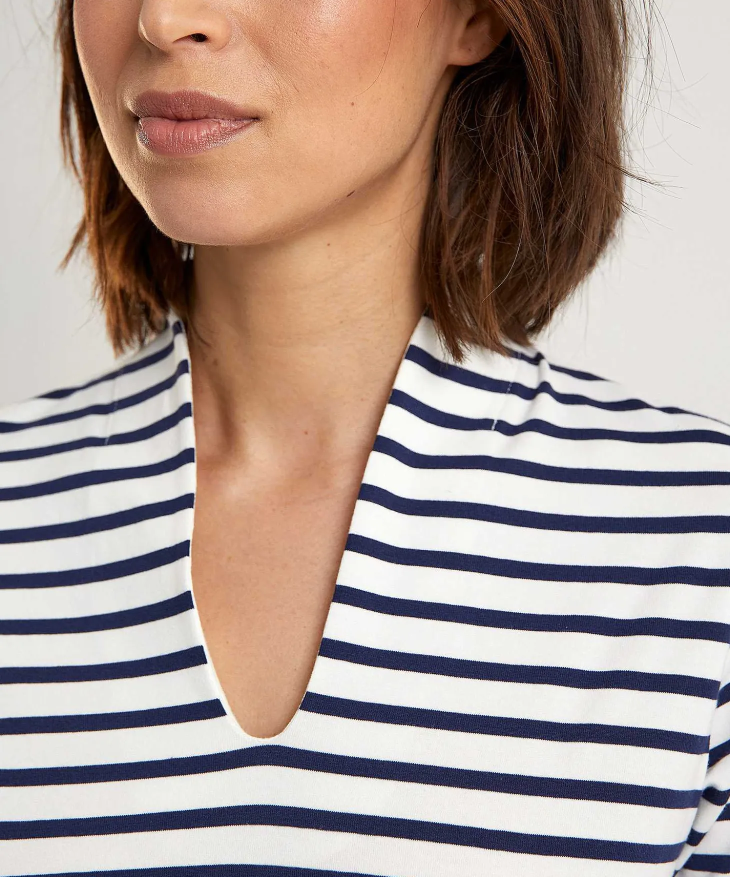 Tulpshirt Korte Mouw Bretonse Streep