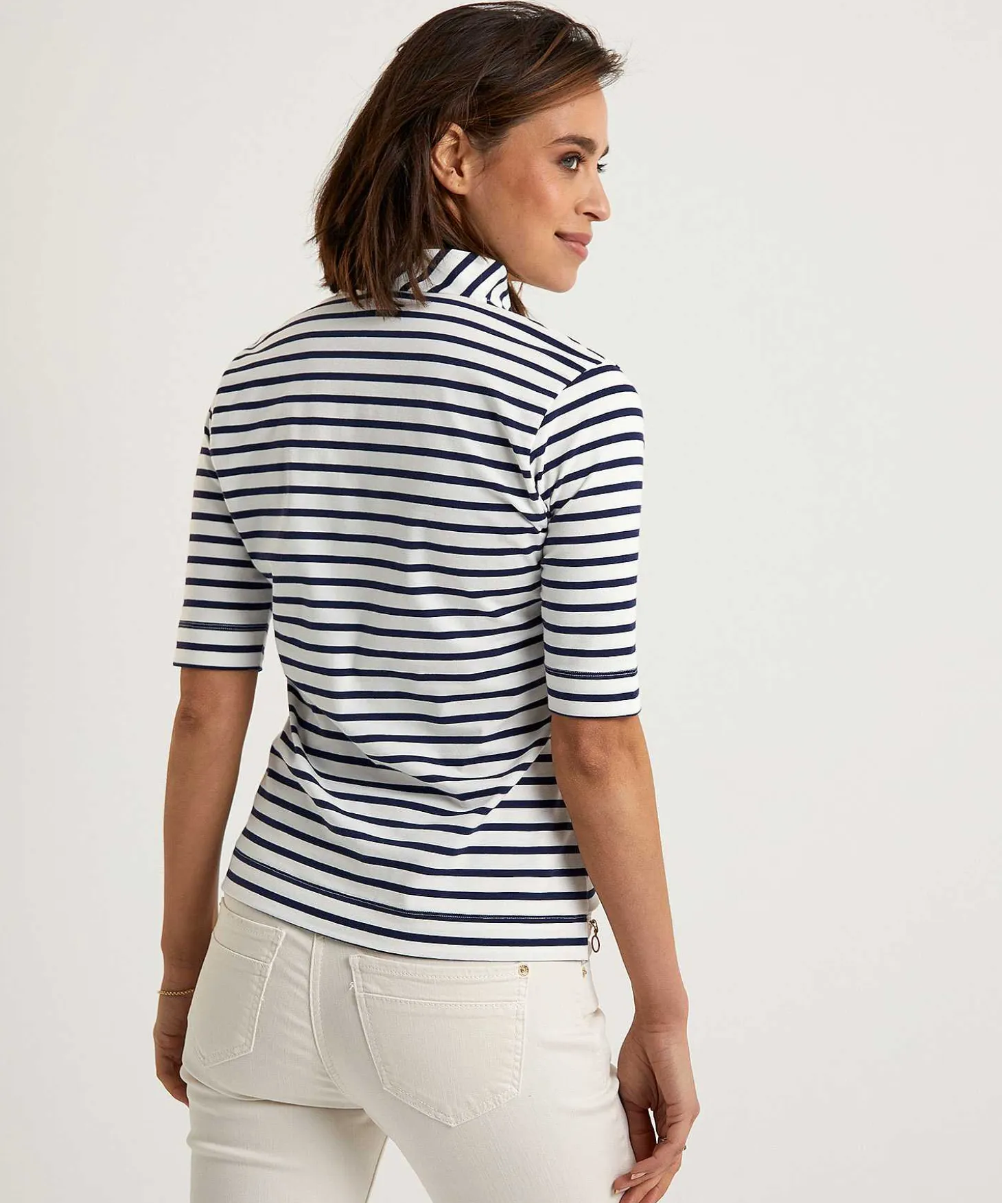 Tulpshirt Korte Mouw Bretonse Streep