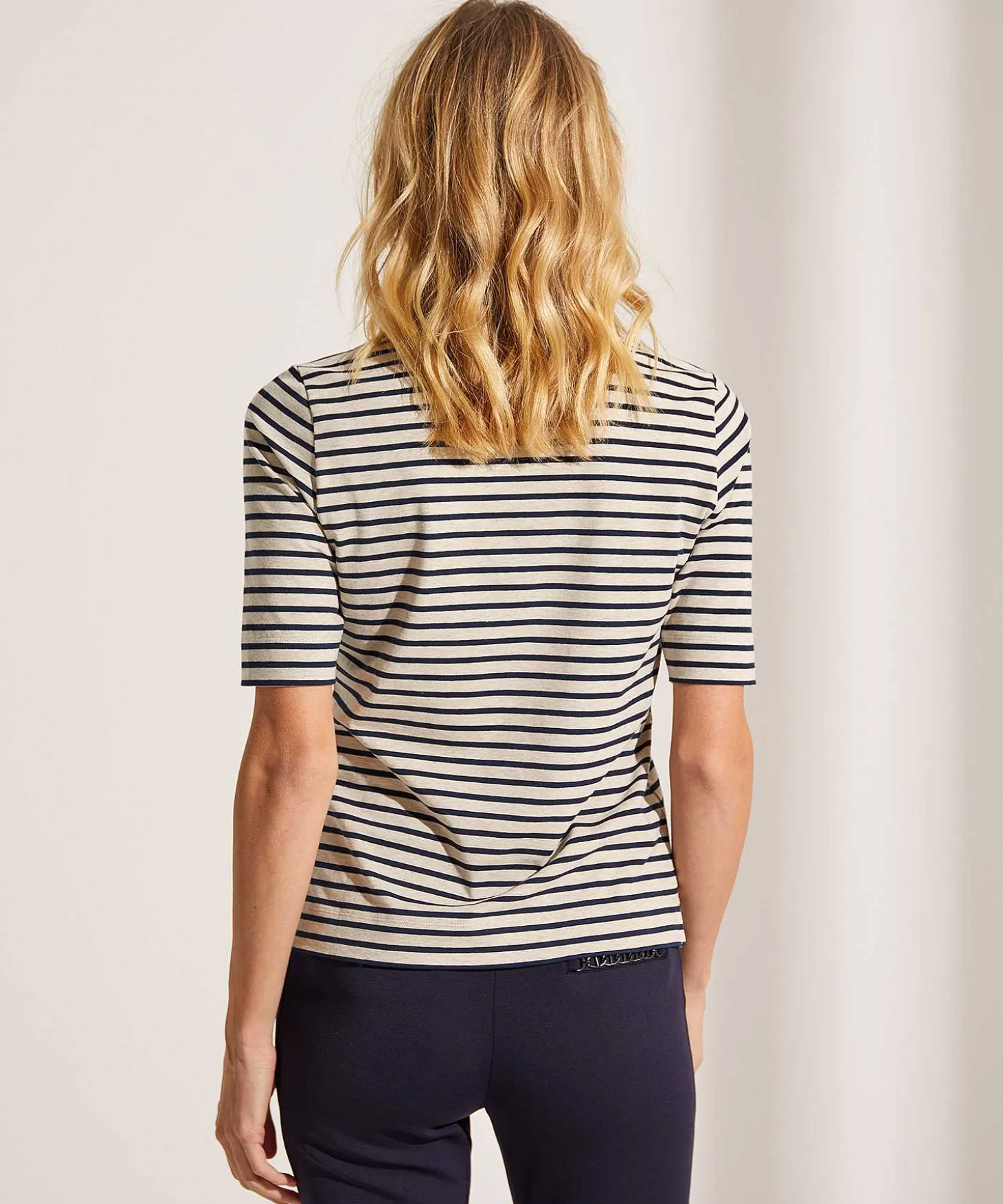 Tulpshirt Korte Mouw Bretonse Streep