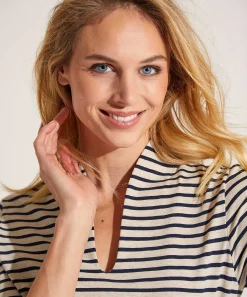 Tulpshirt Korte Mouw Bretonse Streep