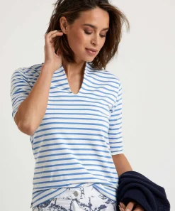 Tulpshirt Korte Mouw Bretonse Streep