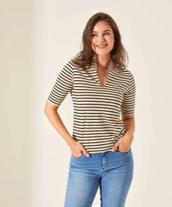 Tulpshirt Korte Mouw Bretonse Streep
