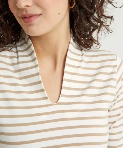 Tulpshirt Korte Mouw Bretonse Streep