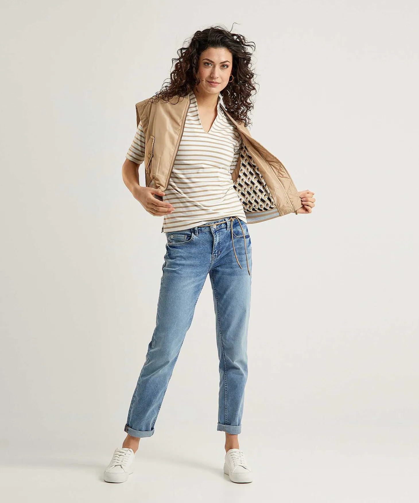 Tulpshirt Korte Mouw Bretonse Streep