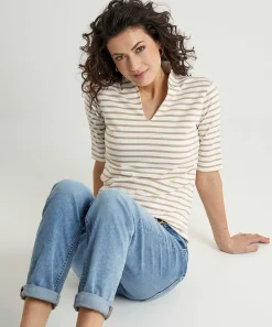 Tulpshirt Korte Mouw Bretonse Streep