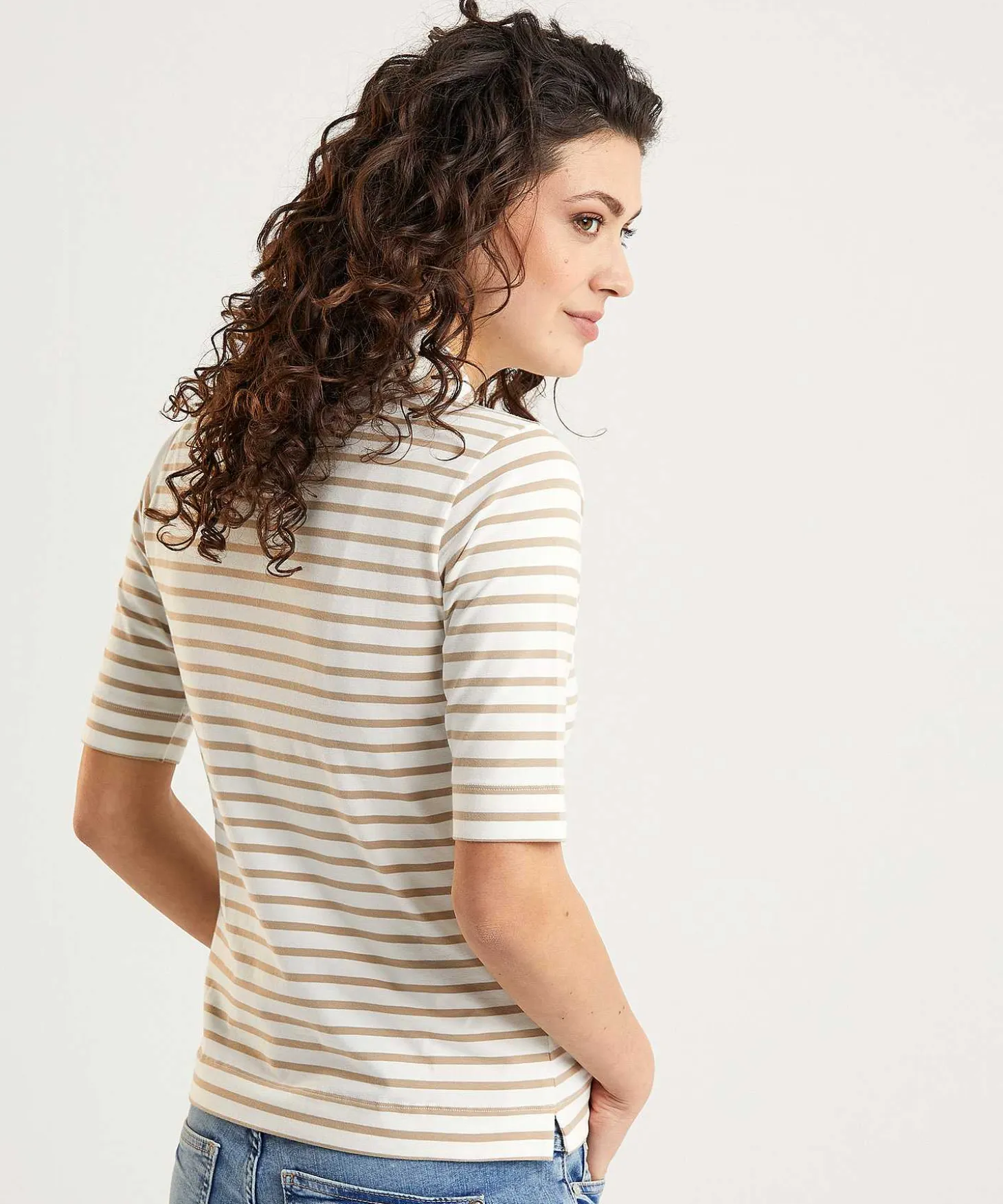 Tulpshirt Korte Mouw Bretonse Streep