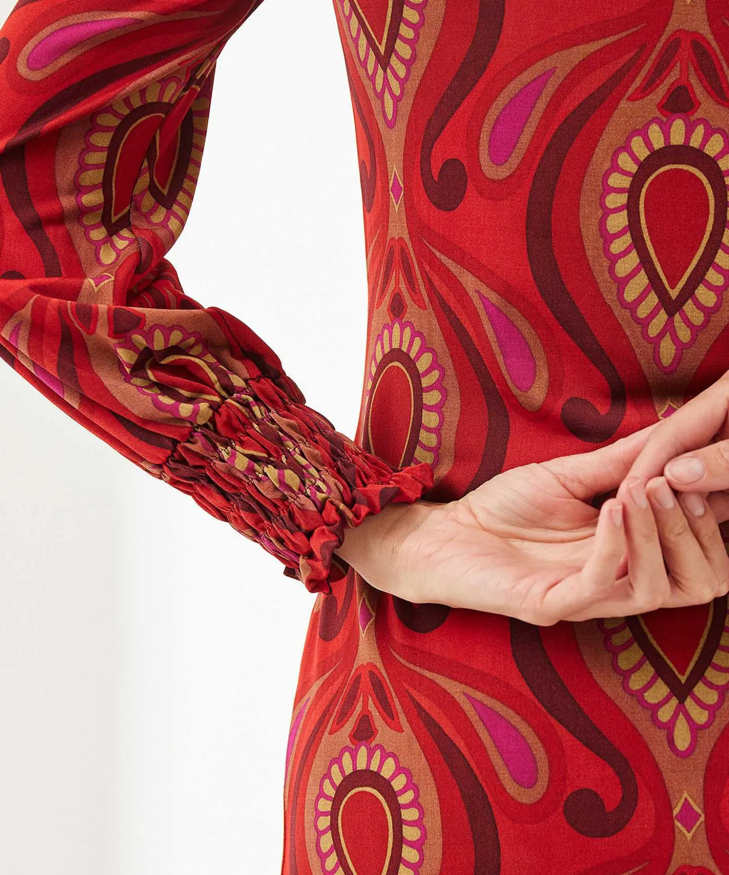 Ana Alcazar Jurk V-Hals Slinky Paisley