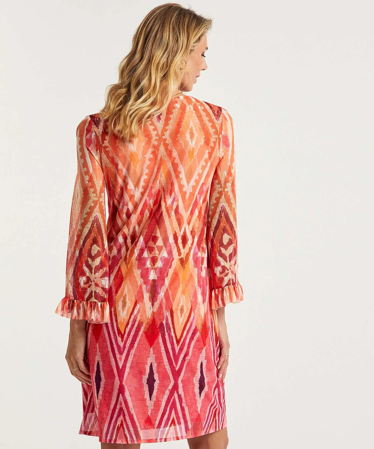 Ana Alcazar Mesh Jurk Ikatprint Kraaltjes