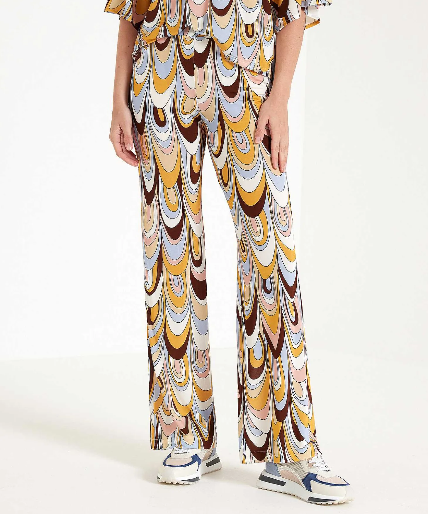 Ana Alcazar Slinky Palazzo Broek Retro Print