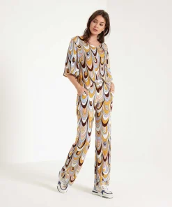 Ana Alcazar Slinky Palazzo Broek Retro Print