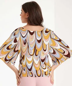 Ana Alcazar Slinky Top Retro Print