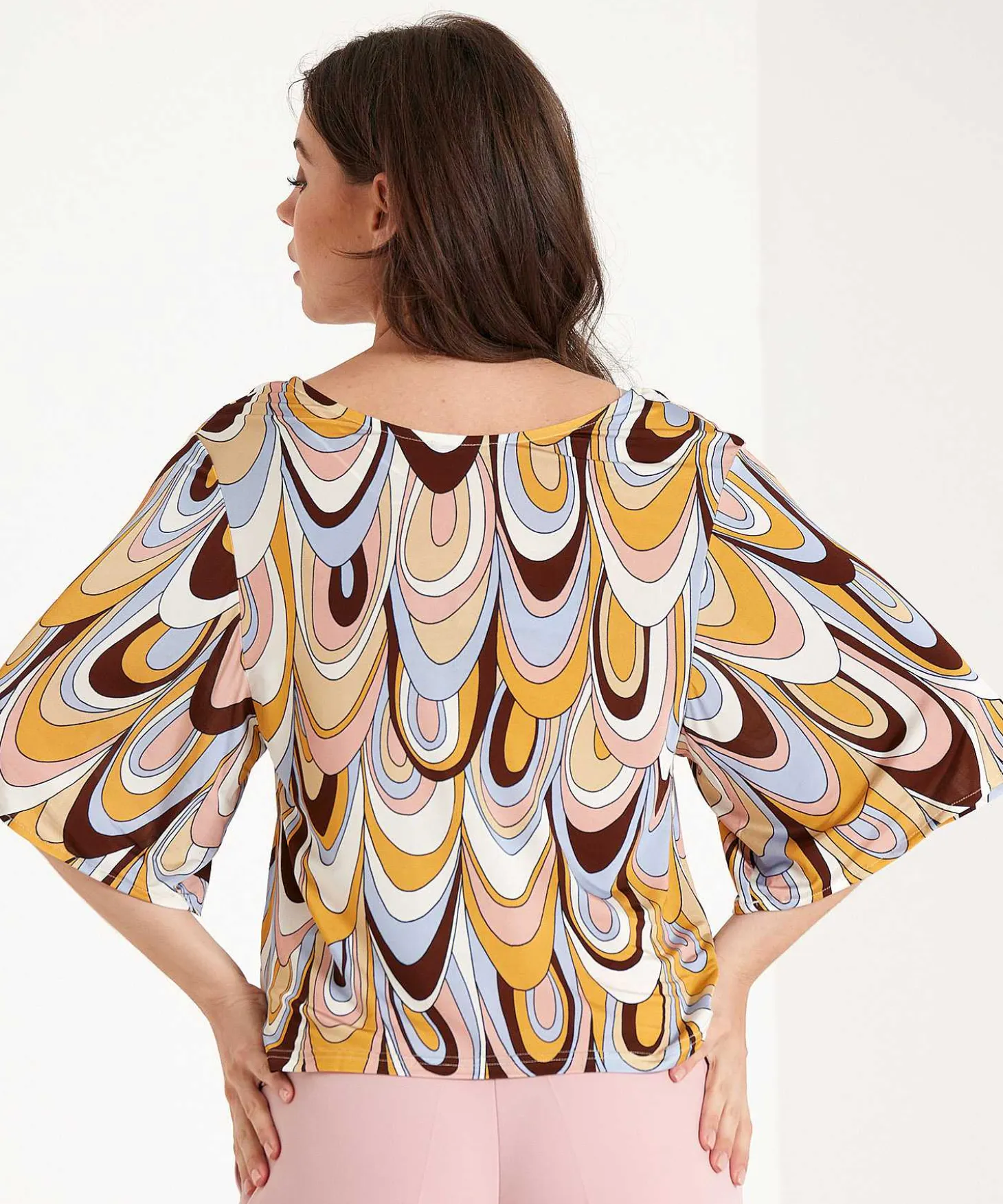 Ana Alcazar Slinky Top Retro Print