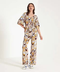Ana Alcazar Slinky Top Retro Print