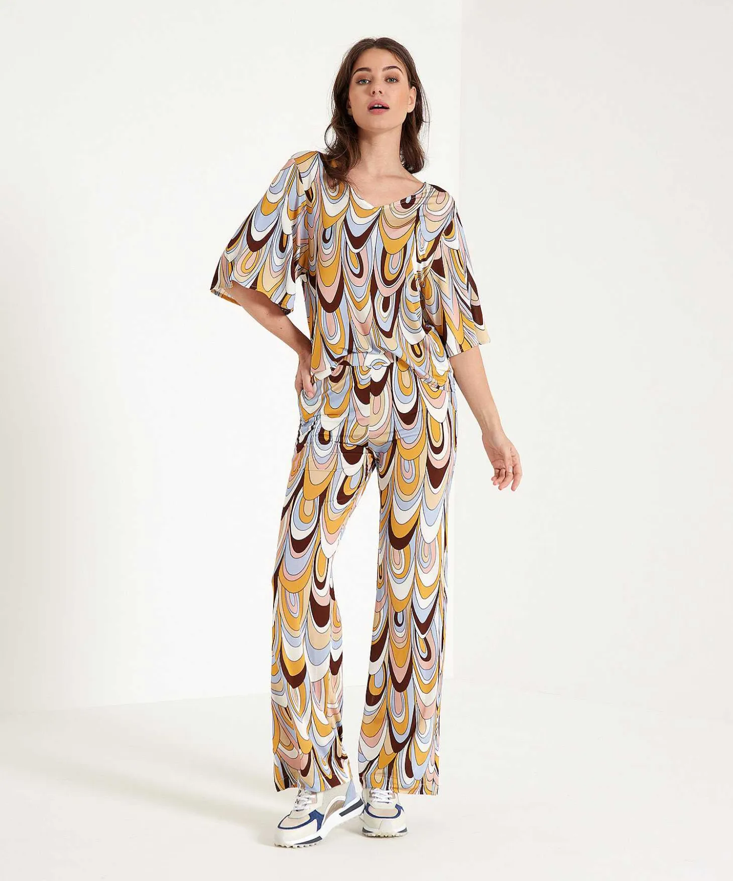 Ana Alcazar Slinky Top Retro Print