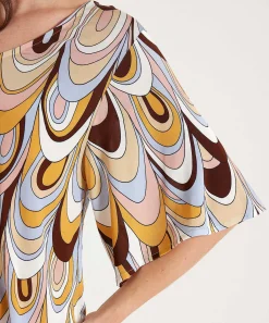 Ana Alcazar Slinky Top Retro Print