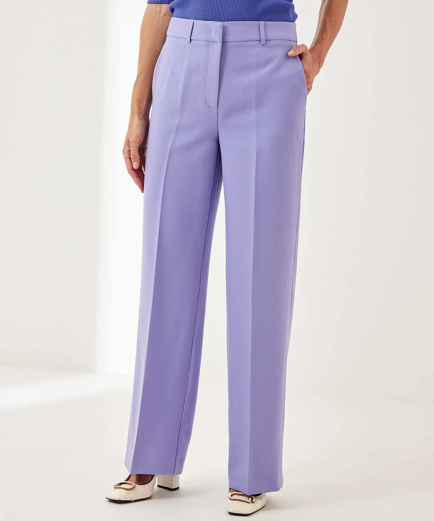 Beaumont Straight Leg Broek Crepe Jane