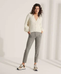 Brax Broek Winter Jersey Met Ruit Maron S
