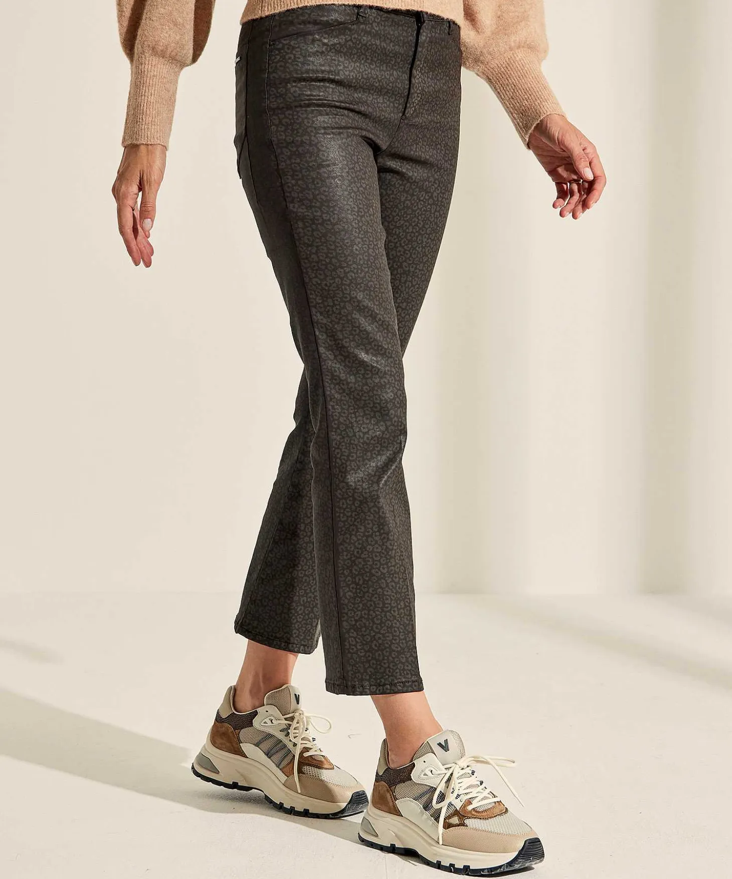 Brax Coated Broek Panterprint Maron S