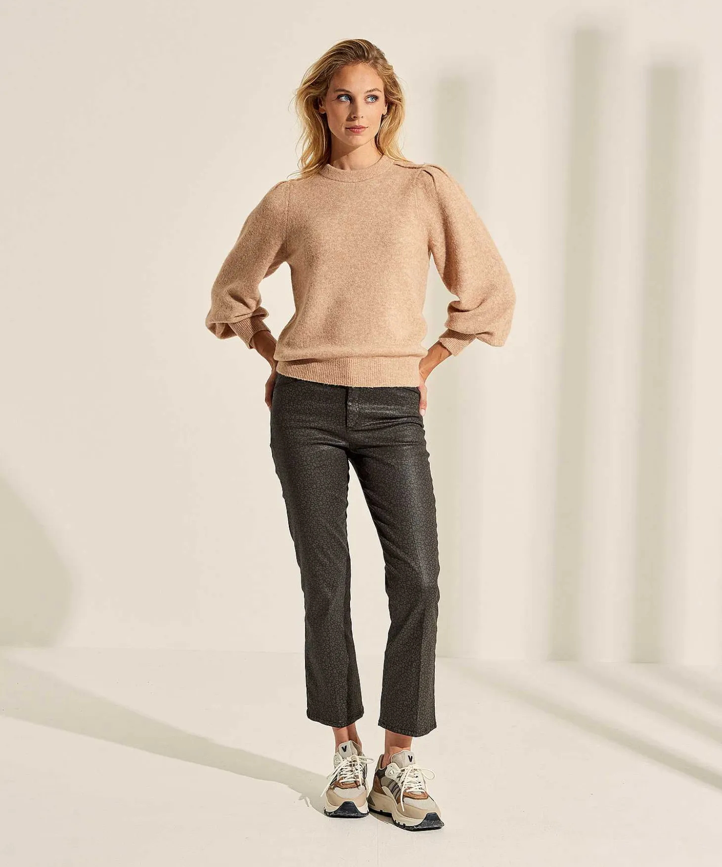 Brax Coated Broek Panterprint Maron S
