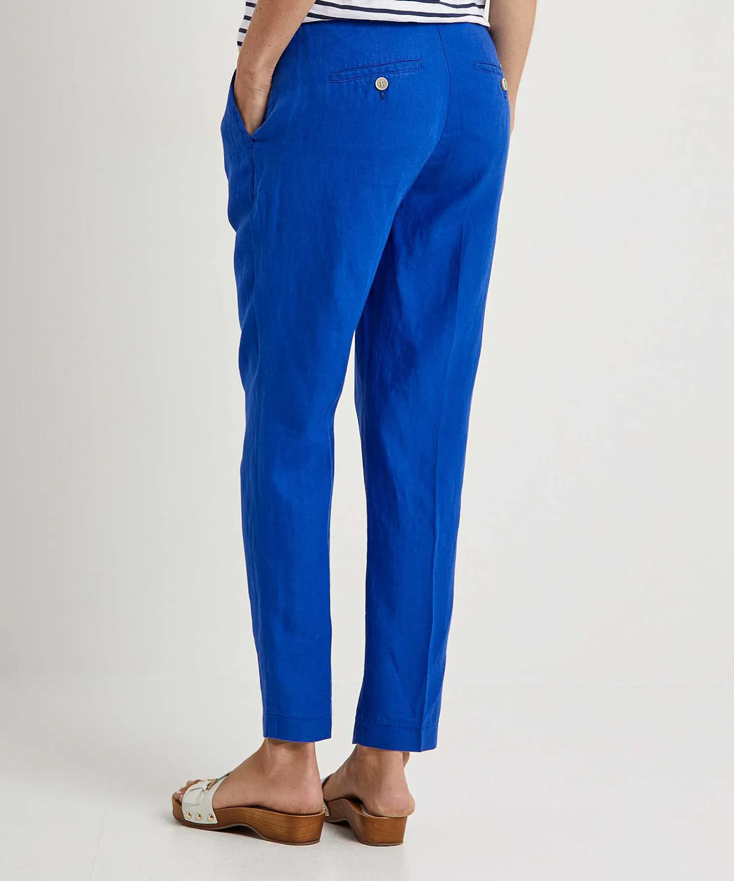 Brax Cropped Linnen Chino Maron
