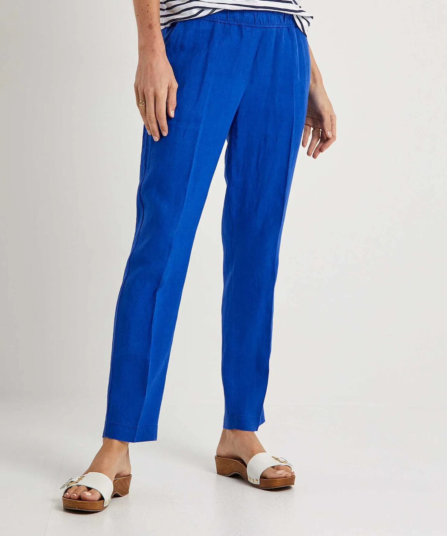 Brax Cropped Linnen Chino Maron