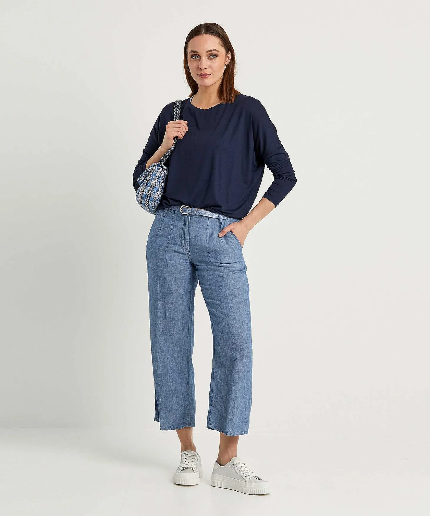 Brax Cropped Soft Denim Broek Maine