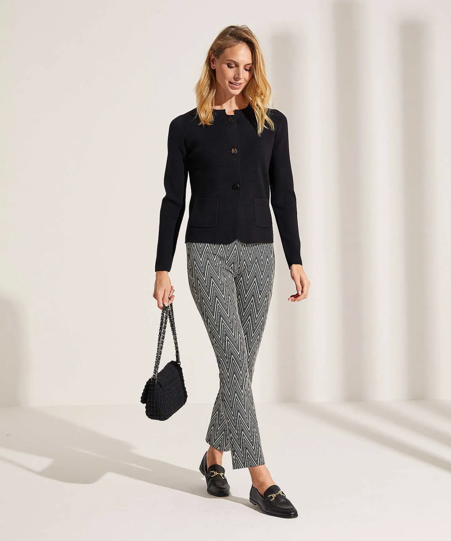 Brax Jacquard Kick Flare Broek Malou