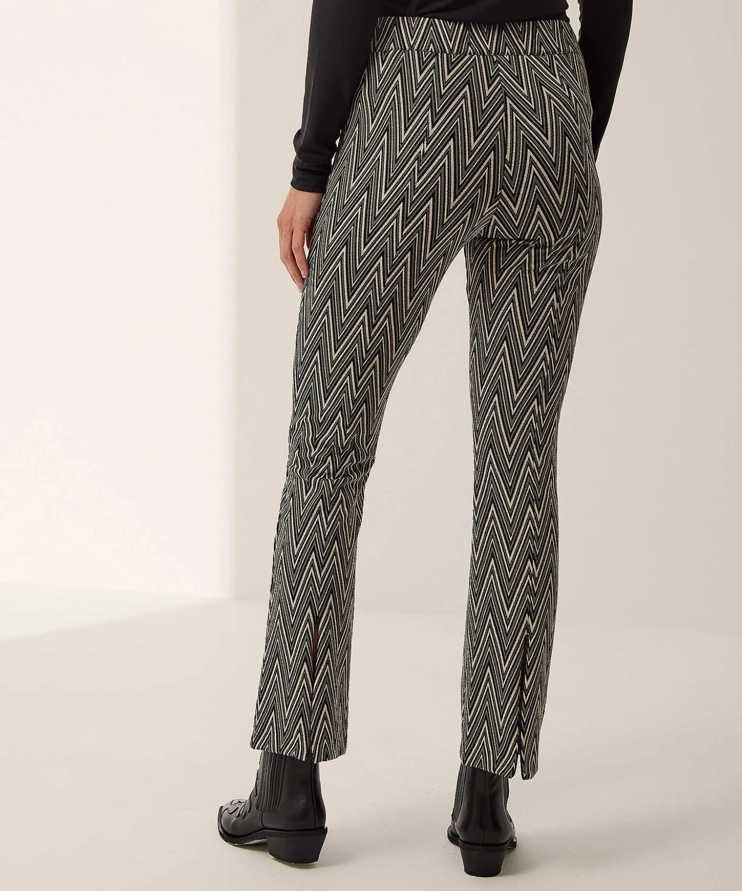 Brax Jacquard Kick Flare Broek Malou