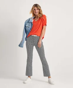 Brax Kick Flare Broek Jacquard Shakira
