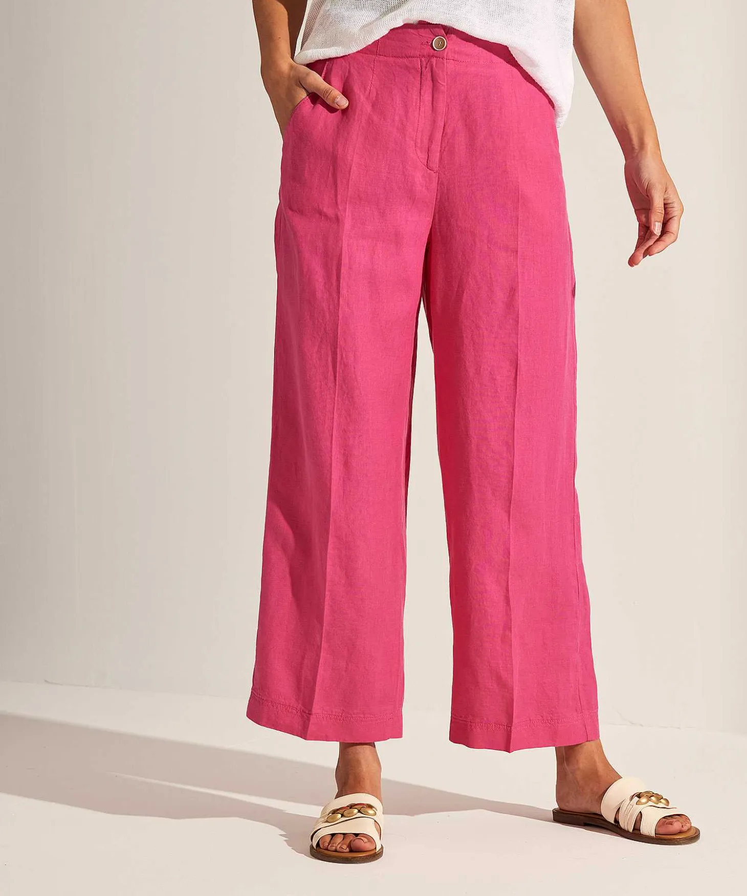 Brax Linnen Cropped Broek Maine