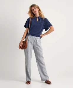 Brax Wide Leg Linnen Broek Farina