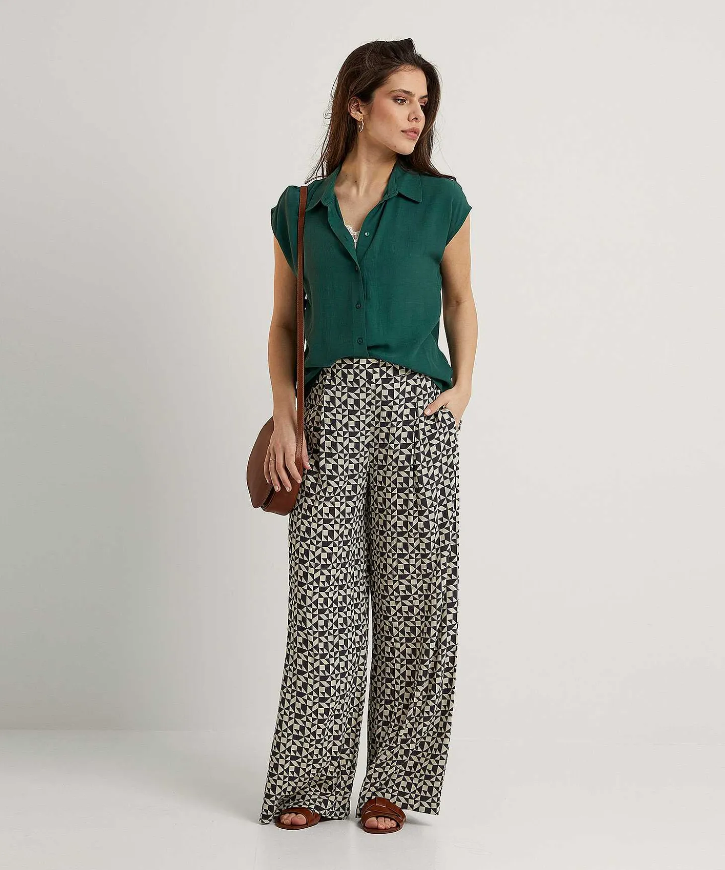 By-Bar Crepe Blouse Kiek
