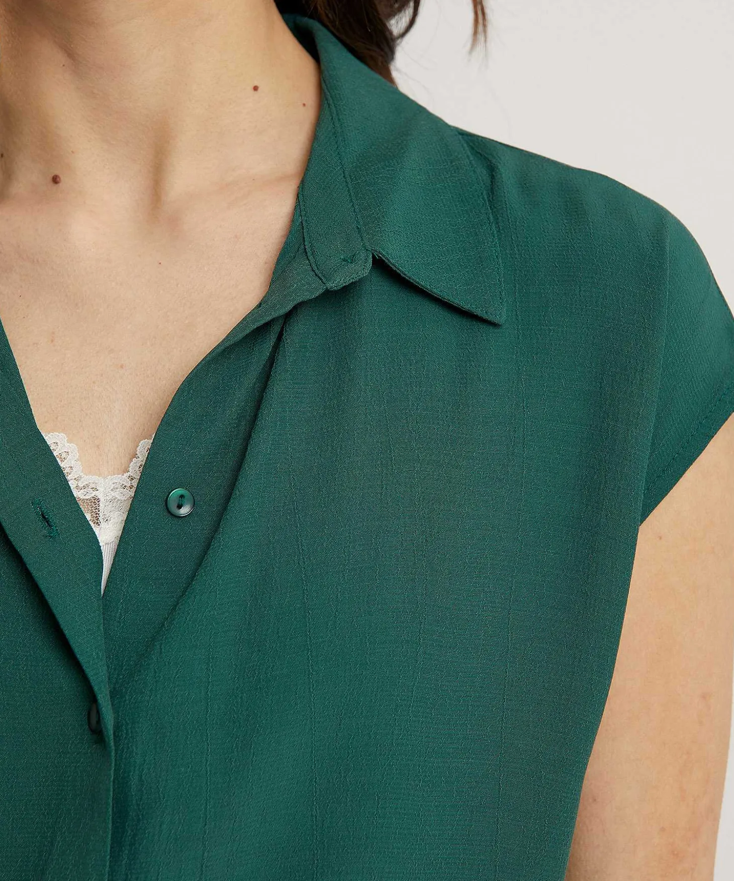 By-Bar Crepe Blouse Kiek