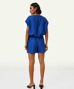 By-Bar Glanzende Cropped Blouse Lode Gloss