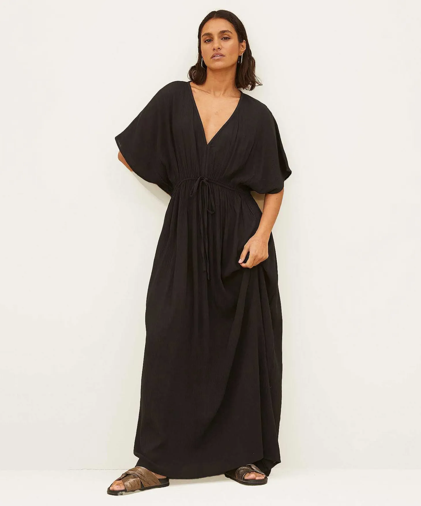 By-Bar Maxi-Jurk Crinkle
